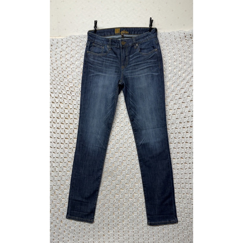 Kut From the Kloth Jeans Women Sz 2 Blue Denim Skinny Cotton Blend W28 L31